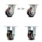 Service Caster 4 Inch Kingpinless Poly on Polyolefin Wheel Caster Swivel Locks 2 Rigid, 2PK SCC-KP30S420-PPUR-BSL-2-R-2 - alternate 1